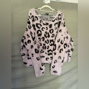 Wild Fable Cheetah Print Fuzzy Sweater